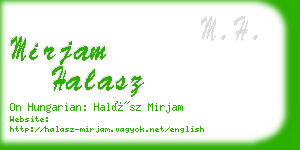 mirjam halasz business card